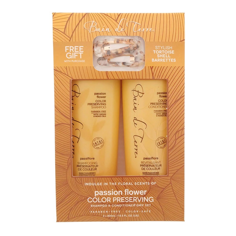 Bain De Terre Passion Flower Color Preserving Shampoo and Conditioner 13.5 oz